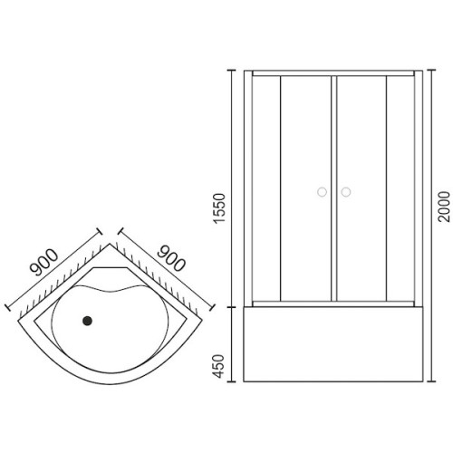 Шторка на ванну Royal Bath RB-L-3001-2 90