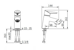 Смеситель для умывальника Optima (2710F)