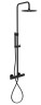 Душевая колонна Paffoni MINI BIRILLO термостатическая, в комплекте c ручным душем BIRILLO из АБС пластика и верхним душем MASTER, черный матовый (ZCOL638LIQNO)