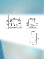 Комплект унитаза Bauedge NL0001-PRO с инсталляцией Nova NV4501 и кнопкой Nova NV7312