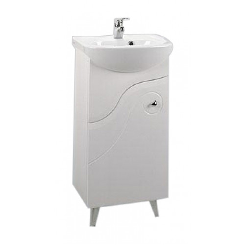 Тумба под раковину AQUATON КОЛИБРИ-45 напольная, левая, белая (1A065201KO01L)