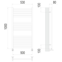 Полотенцесушитель TERMINUS Люкс Тоскана П17 500х1000 NEW