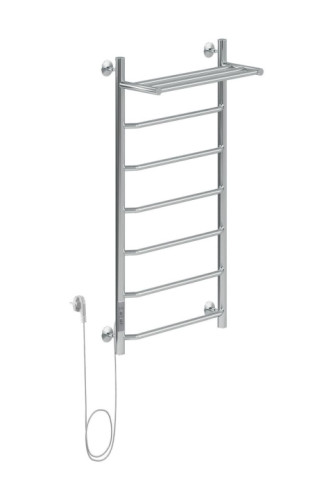 Полотенцесушитель электрический Aquanet Fiona 100х50 Тэн слева, с полкой