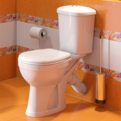 Унитаз-компакт Дора Комфорт, горизонтальный выпуск, сиденье с микролифтом, белый (47301130406)