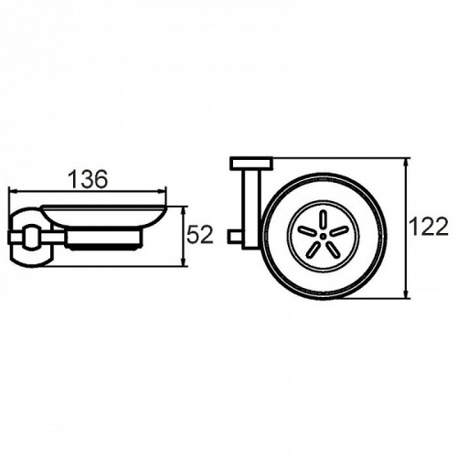 Мыльница настенная Milardo Neva, матовое стекло (NEVSMG0M42)
