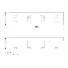 Крючок для полотенец Iddis Edifice EDISB40i41