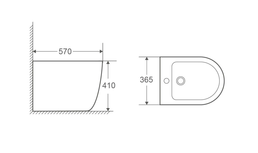 Биде напольное Grossman БЕЛОЕ GR-BPR4455 560*360*405