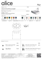 Alice Nur, накладная прямоугольная раковина с закругленными краями 60x35x14h см, цвет белый глянцевый