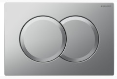 Кнопка смыва Geberit Delta 24.6х2.3х16.4 для инсталляции, пластик, цвет Хром матовый (115.107.46.1)