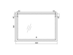 Зеркало Dream 100 alum с подсветкой Sansa