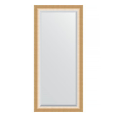 Зеркало настенное с фацетом EVOFORM в багетной раме травленое золото, 76х166 см, BY 1211