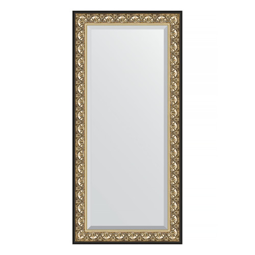 Зеркало настенное с фацетом EVOFORM в багетной раме барокко золото, 80х170 см, BY 1311