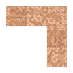 Зеркало настенное EVOFORM в багетной раме соты медный, 76х156 см, BY 3338