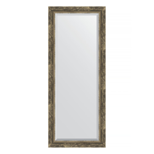 Зеркало настенное с фацетом EVOFORM в багетной раме старое дерево с плетением, 58х143 см, BY 3538