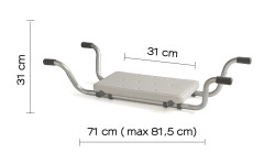 Gedy, выдвижное сиденье для ванны (71х31хh17), цвет белый