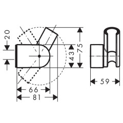 Держатель ручного душа Hansgrohe Porter Vario хром (28328000)