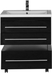Тумба с раковиной Aquanet Нота 75 черный