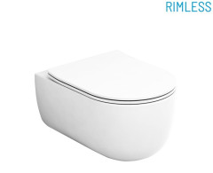 Olympia Milady, подвесной безободковый унитаз с сиденьем микролифт, цвет белый матовый