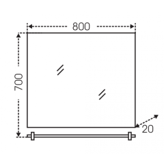 Зеркало СанТа Виктория 80