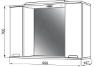 Шкаф с зеркалом в ванную Ceruttispa Ломбардия 95
