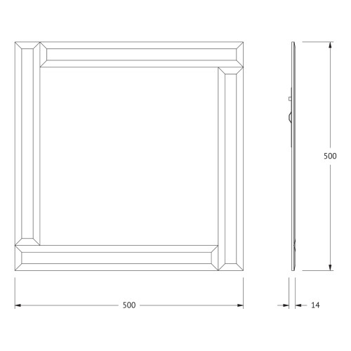 Зеркало настенное c зеркальным обрамлением Style EVOFORM 50х50 см, BY 0801