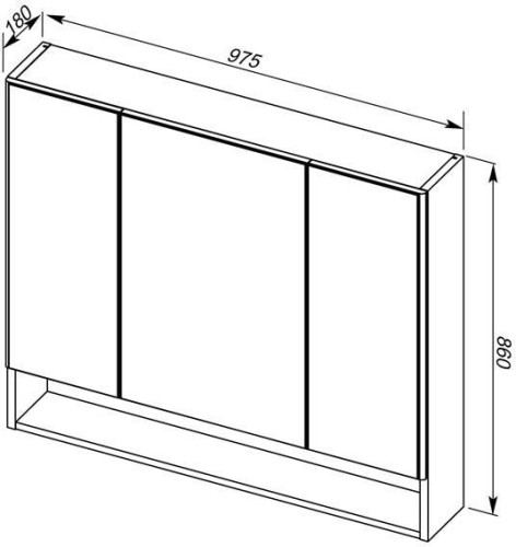 Зеркало-шкаф Aquanet Виго 100 сине-серый
