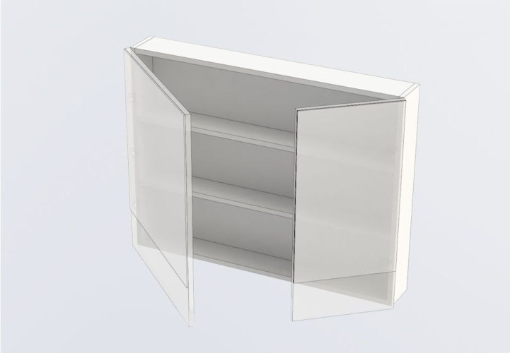 Зеркало-шкаф Aquanet Нота 90 черный