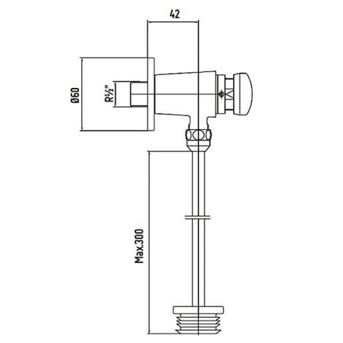 Смывное устройство для писсуаров E.C.A. Self Closing 102111083