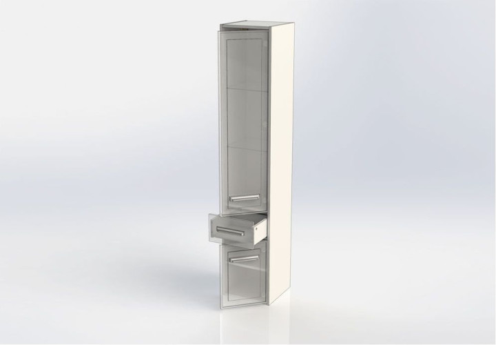 Шкаф-пенал для ванной Aquanet Остин 35 белый