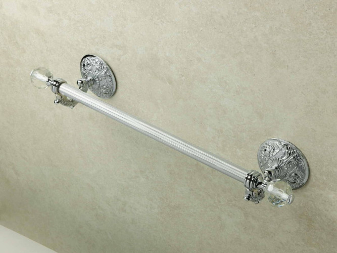 Stil Haus Noto Light, полотенцедержатель со стеклом Murano, длина 55 см, цвет хром