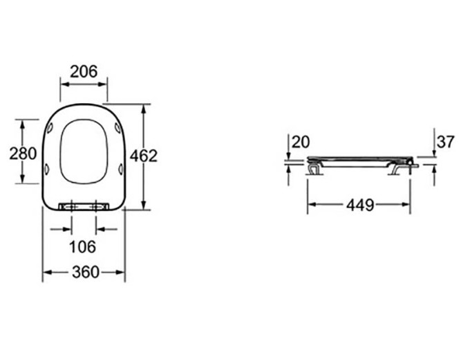 Крышка сидение с микролифтом  Jacob Delafon MODERN LIFE E77168-0
