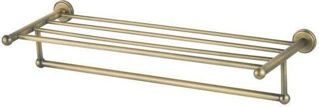 Полочка Aquanet 4662, золото (58 см, с полотенцедержателем)