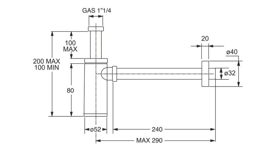 Сифон для раковины BONOMINI (0595EC25K7WZ)