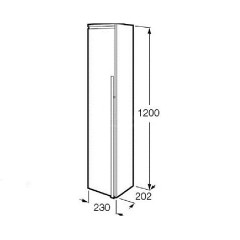 Шкаф-колонна Roca ANETO, левая, белая