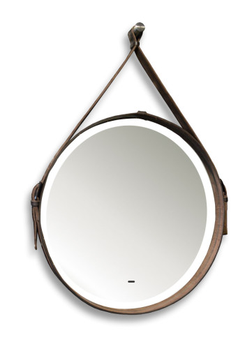 Kapitan light D510 (бесконтактный сенсор, коричневая кожа) зеркало