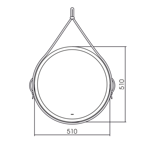 Kapitan light D510 (бесконтактный сенсор, коричневая кожа) зеркало