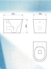 Комплект унитаза Bauedge BK0001-LUX с инсталляцией Nova NV4501 и кнопкой Nova NV7311