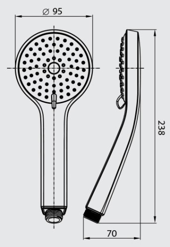 Душевая лейка Milardo 2003F95M18