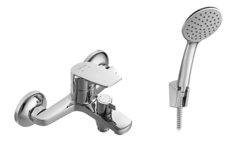 Смеситель Santek Кант для ванны, с аксессуарами, хром (WH5A10002C001)