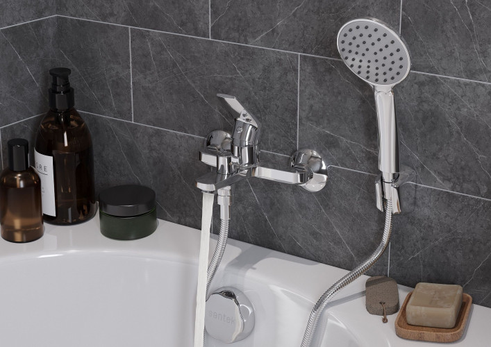 Смеситель Santek Кант для ванны, с аксессуарами, хром (WH5A10002C001)