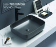 Раковина Azario накладная 500х390х130 цвет тёмно-серый матовый (AZ-78109MDH)