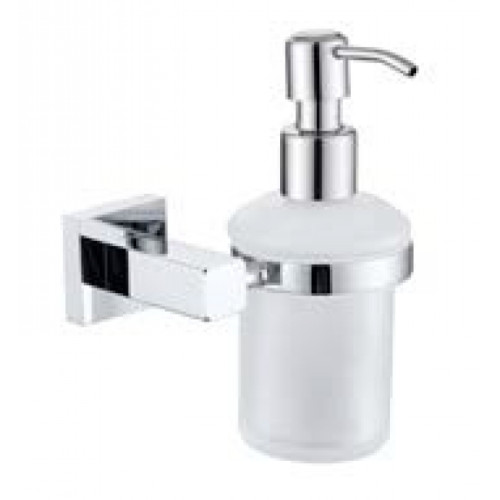 Дозатор жидкого мыла настенный (стекло) хром (латунь) (KH-2310)