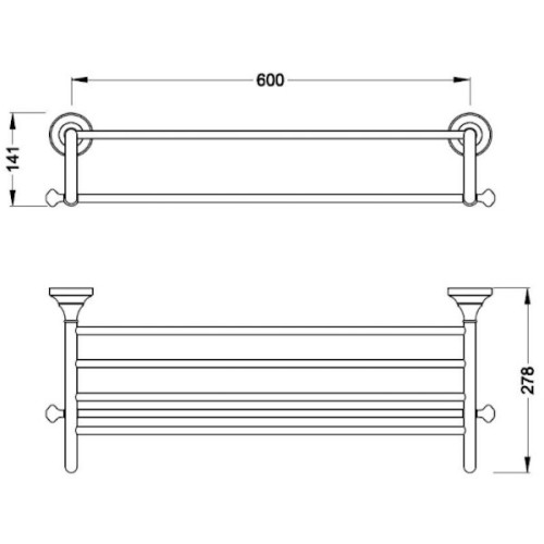 Полка для полотенец Schein Saine Gold 7053042VF