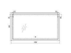 Зеркало Dream 120 alum с подсветкой Sansa