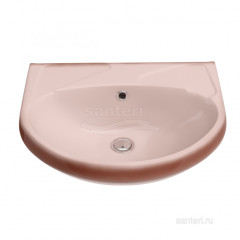Раковина Santeri Вест с переливом б/о декор беж. 131118S0701B0