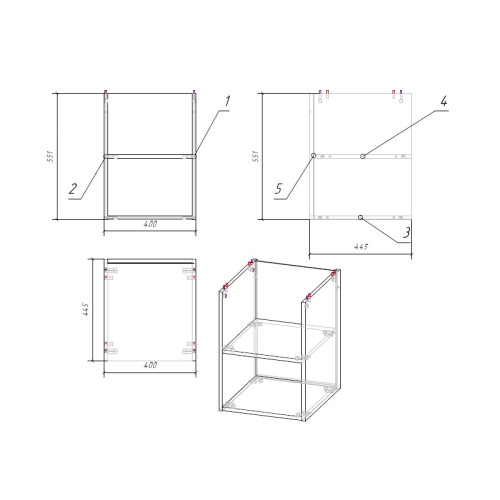 Модуль Cersanit MODUO 40х55.1х44.7 Подвесной Дуб (SBMDMOD40SZ)