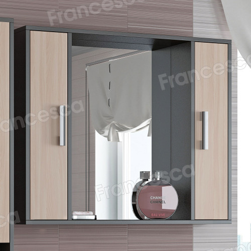 Шкаф-зеркало Francesca Eco 90 дуб-венге