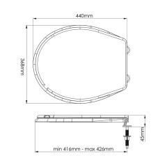 Крышка-сиденье для унитаза Nova NV2010, белый