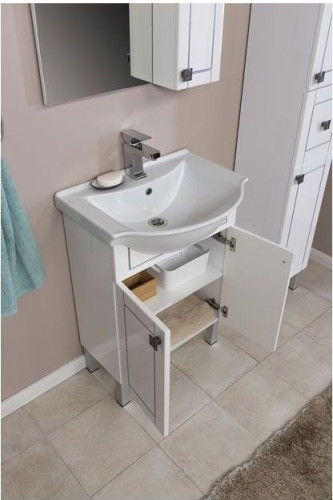 Мебель для ванной Aquanet Честер 60 белый/серебро