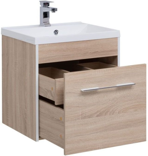 Тумба с раковиной Aquanet Августа 58 дуб сонома